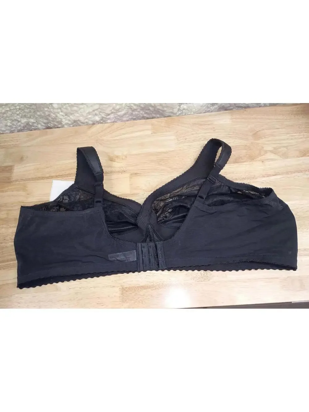 GLAMORISE MAGICTLIFT ORIGINAL WIREFREE SUPPORT BRA BLACK SIZE 54DD